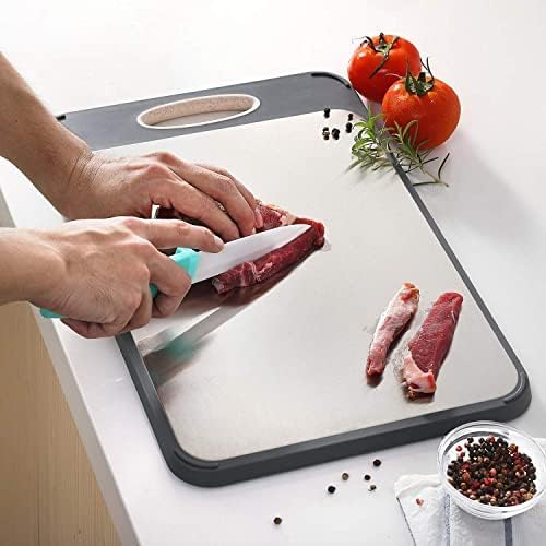 Stainless Steel & Rice Husk Cutting Board