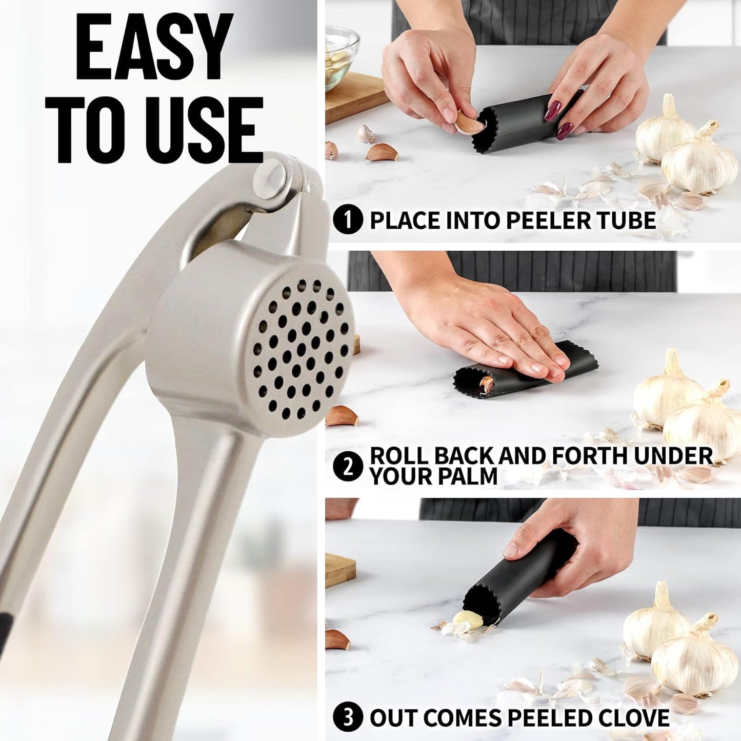 Kitchen Premium Garlic Press Set