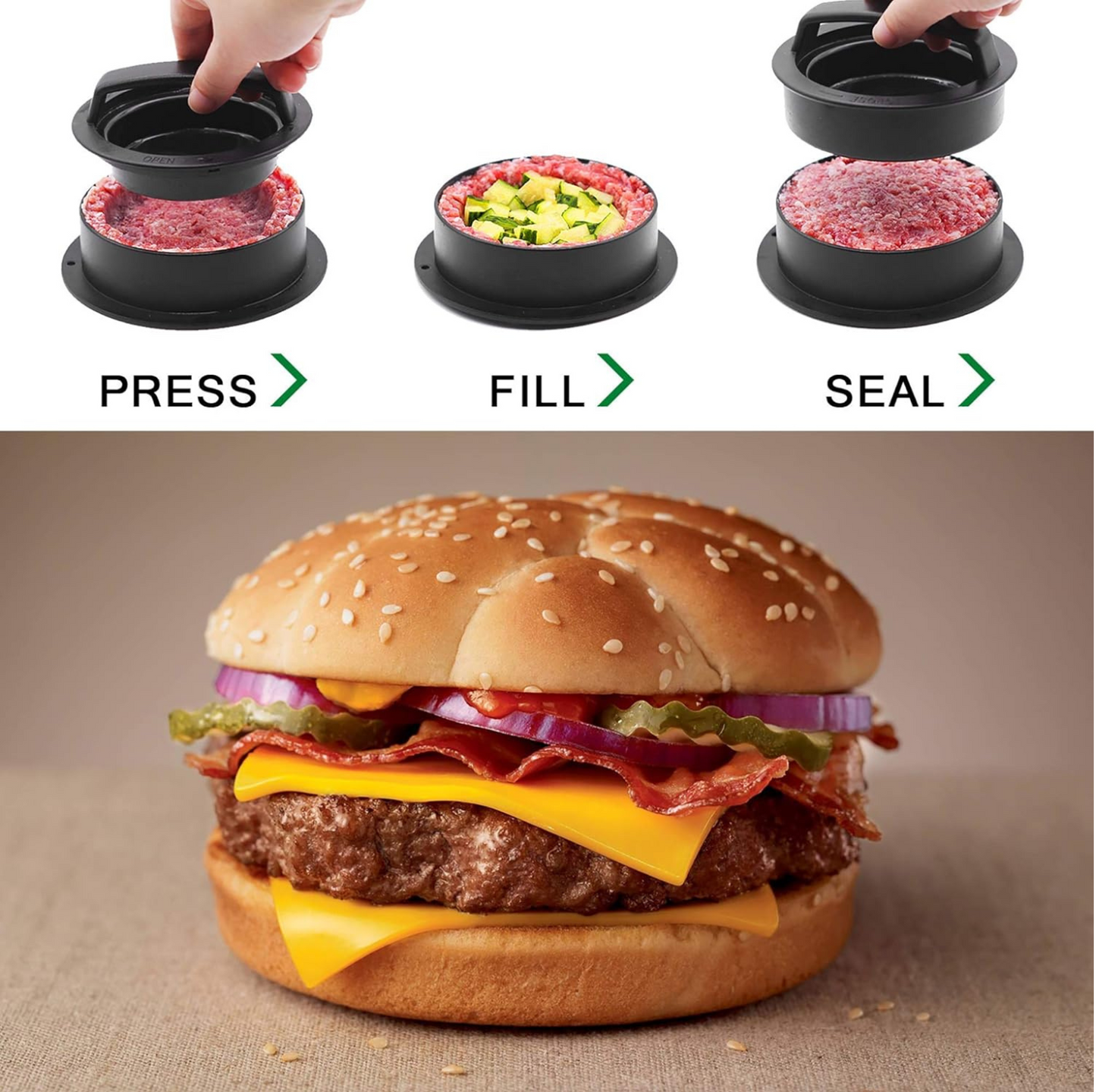 3-in-1 Hamburger Press