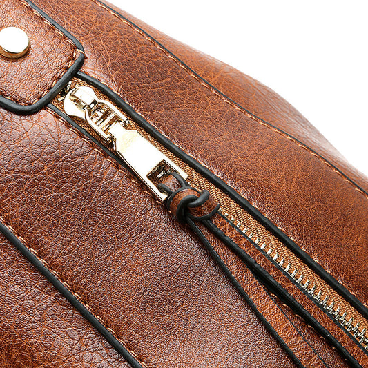 Elegant Pu Leather One-Shoulder Diagonal Handbag