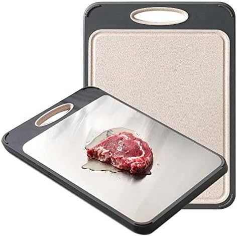 Stainless Steel & Rice Husk Cutting Board